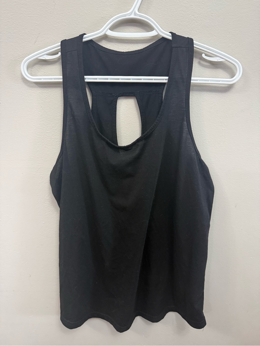 🔥2 for $10🔥SHEIN Black Keyhole Racerback Tank Womens Large